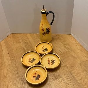 Home trends oil decanter 4 small dishes